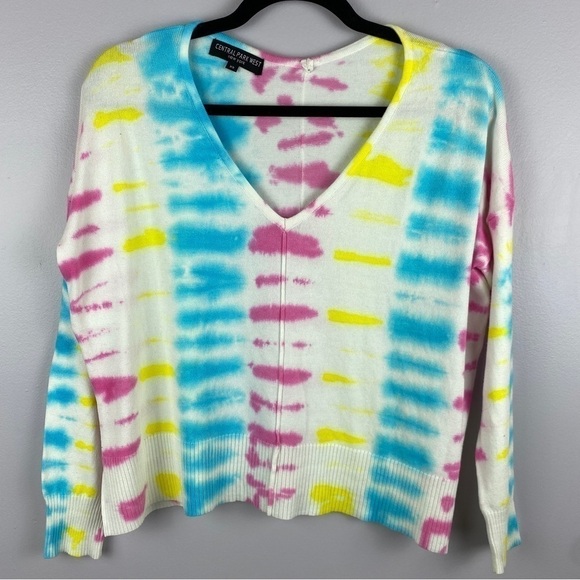 Central Park West Wisteria Multi Coloured Tie Dyed Sweater XS - Picture 4 of 13